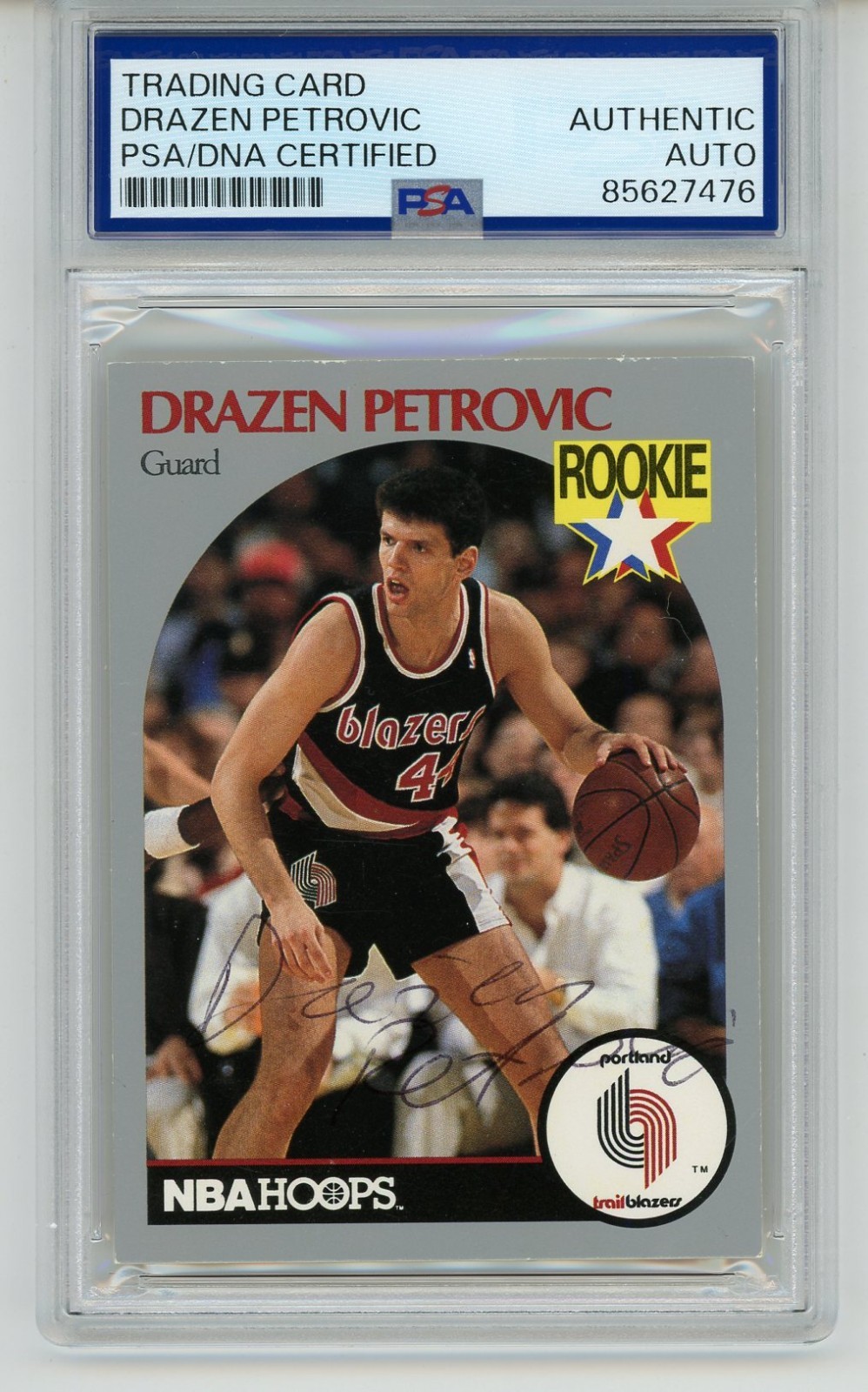 Drazen Petrovic ~ Signed 1990 NBA Hoops 248 Rookie Card Auto ~ PSA DNA