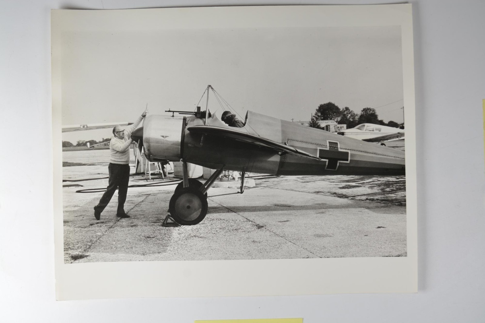 Tony Bianchi Hand Starts Morane N Aircraft Aces High Film Publicity Photo 1976