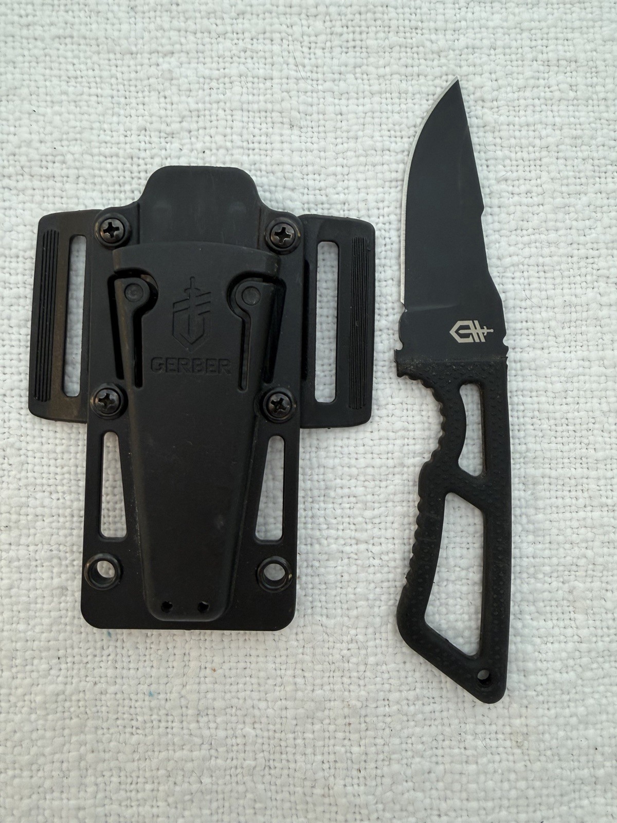 Gerber Ghostrike Fixed Blade Knife 420HC USA Black w/ Sheath Discontinued G4