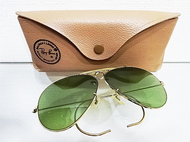 70s Excellent Condition #3 Middle Green B&L Shooter Rope-Tip Ray-Ban USA