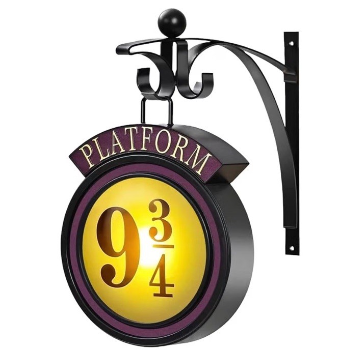 Vintage Platform 9 3/4 Night Light, Hanging Platform 9 3/4 Sign Wall Light, Home Vintage Platform 9 3/4 Night Light, Hanging Platform 9 3/4 Sign Wall Light, Home