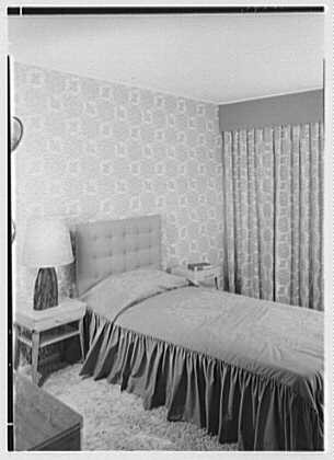 Lake Success New York 1950 Greeff Fabrics House of the Year Guest Bedroom