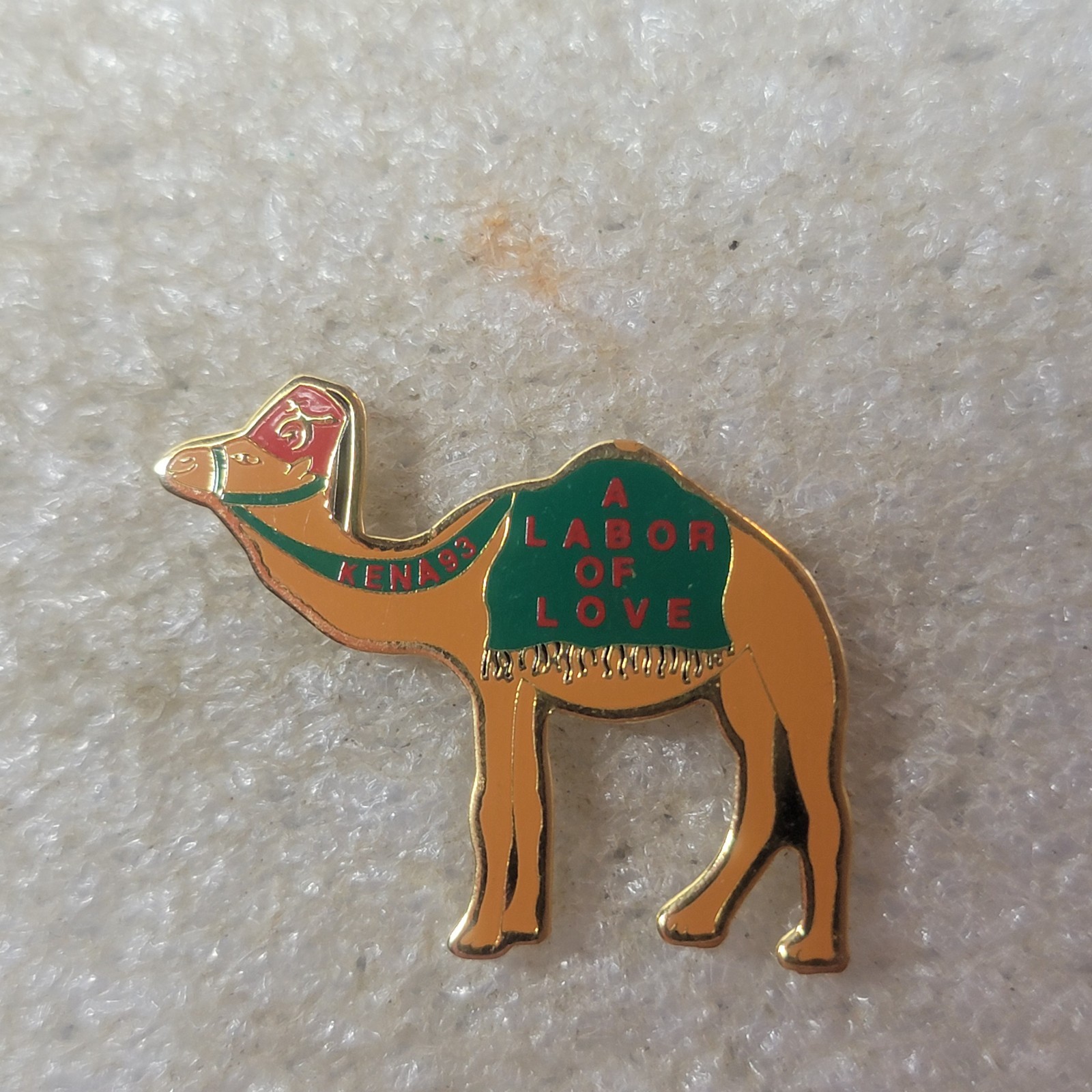Kena Shrine 1993 Vintage Camel Pin A Labor of Love Enamel Collectible Badge