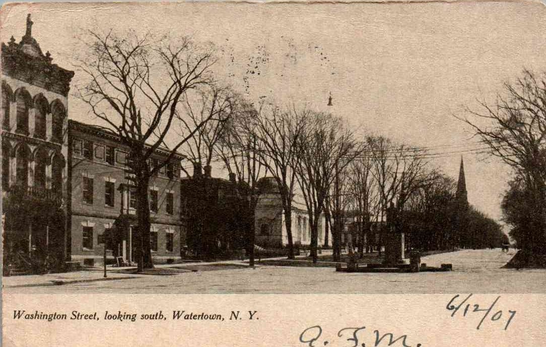 Watertown, NY - Downtown view on Washington Street - in 1907