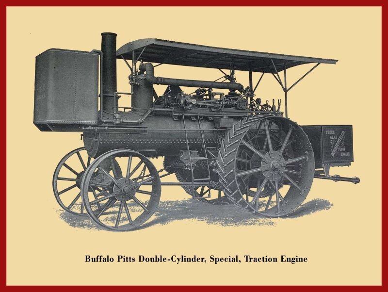 1908 Buffalo Pitts Traction Engine NEW METAL SIGN: 9x12