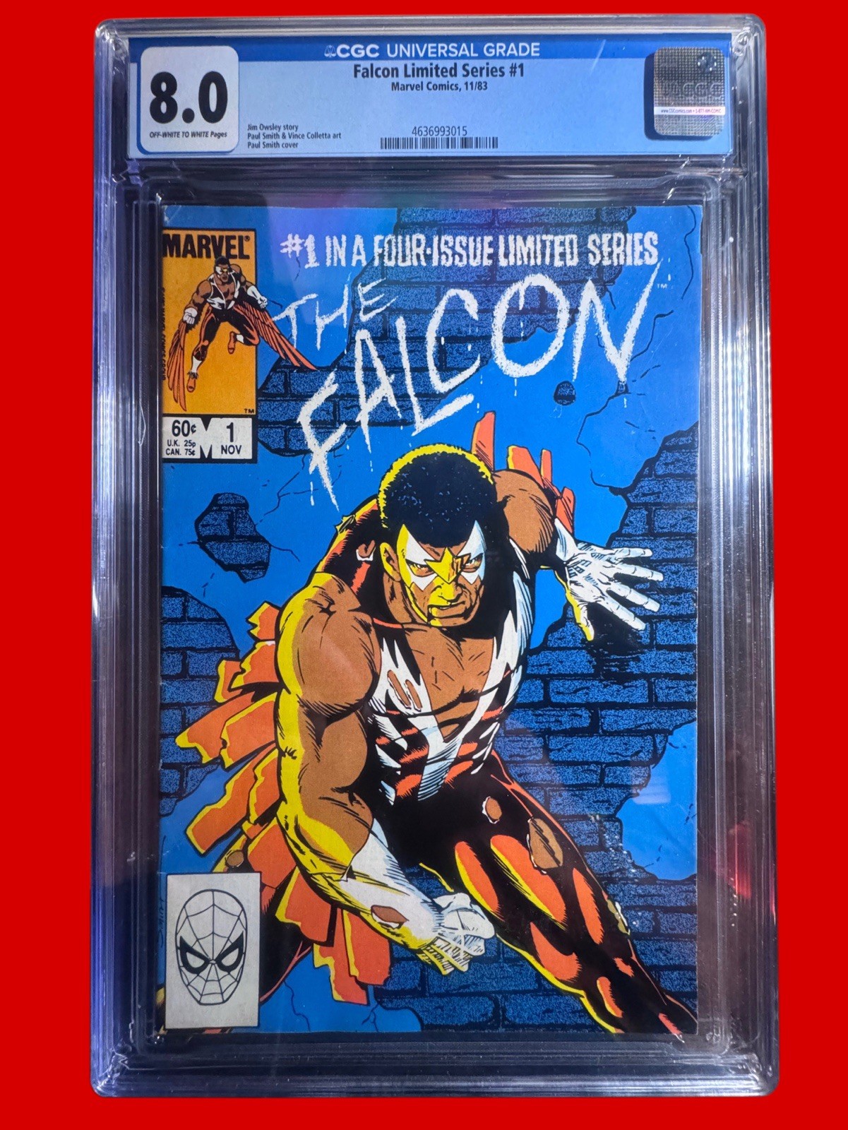 🦅 The Falcon Limited Series #1 CGC 8.0 Marvel 1983 Key Premier Issue ✨