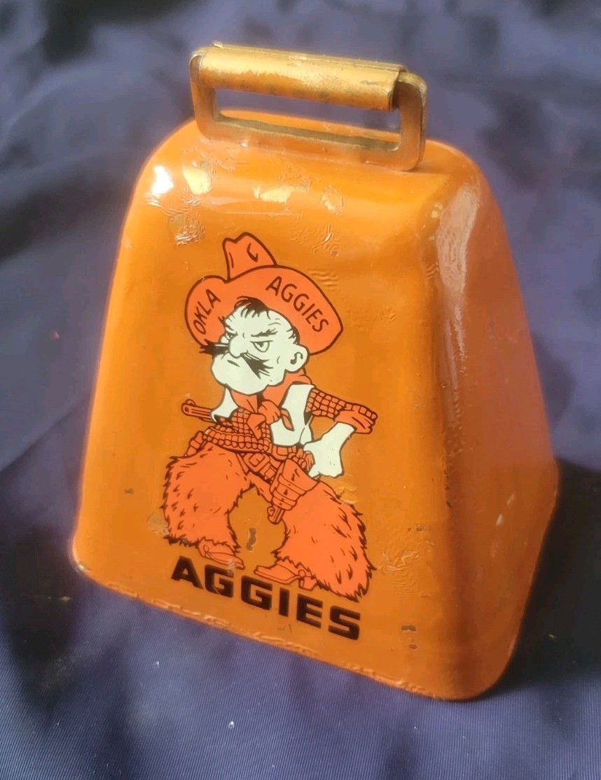 Antique Cow Bell Oklahoma A&M Aggies Loud 4.25\