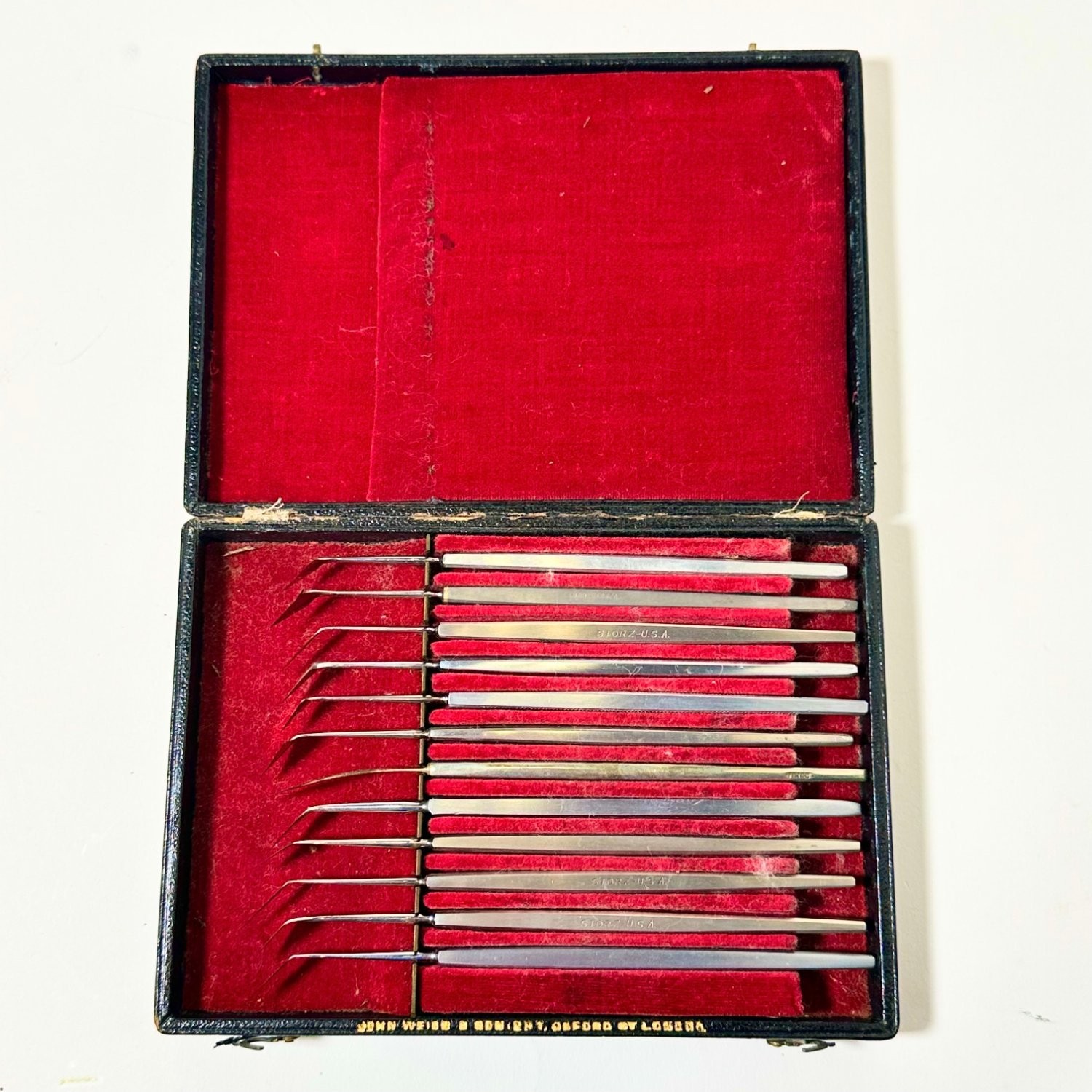 Vintage STORZ USA Ophthalmic Surgical Instrument Set John Weiss London Case Vintage STORZ USA Ophthalmic Surgical Instrument Set John Weiss London Case