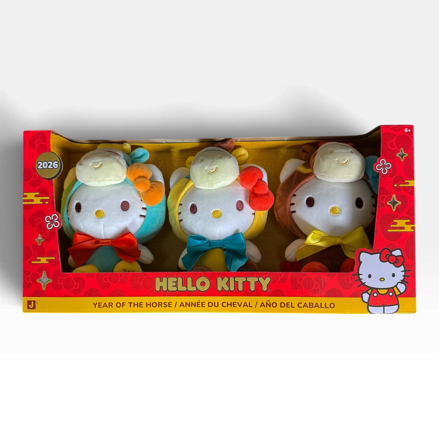 Hello Kitty 2026 Year of the Horse 8-Inch Plush 3-Pack by Jazwares