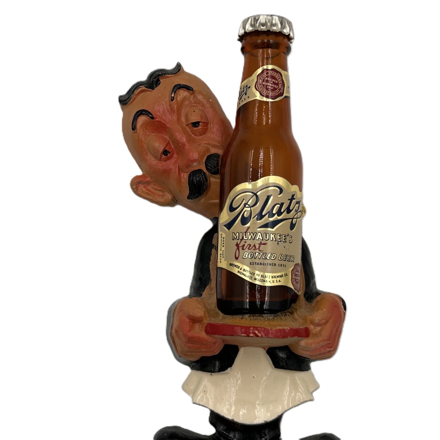 Vintage 1950s Ceramic Blatz Beer Bartender Joe Figure