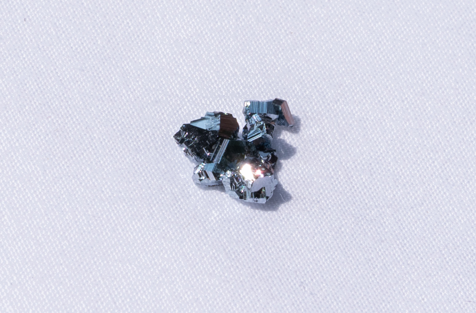 Crystalline Osmium 2.31 gram specimen produced by SMT of Austria