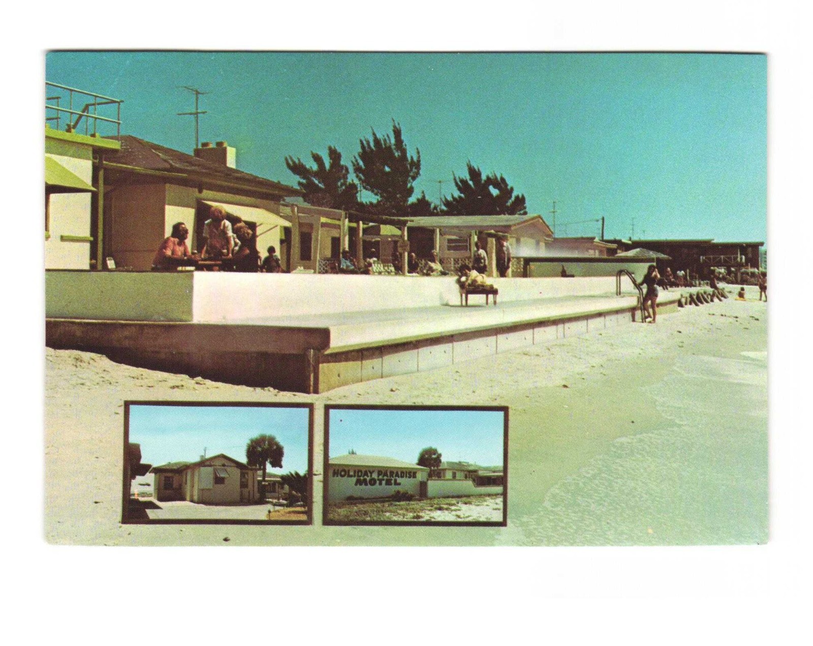 Holiday Paradise Motel Apartments Indian Shores Florida vintage postcard Unp