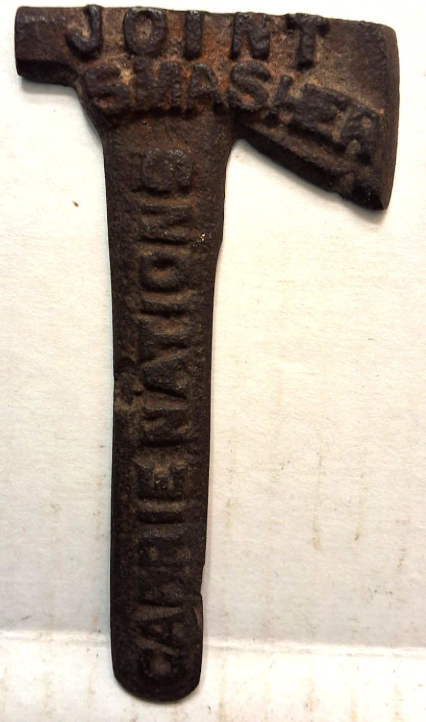 ANTIQUE CARRIE NATION(S) SOUVENIR MINI CAST IRON ADV. HATCHET TEMPEREST ACTIVIST ANTIQUE CARRIE NATION(S) SOUVENIR MINI CAST IRON ADV. HATCHET TEMPEREST ACTIVIST