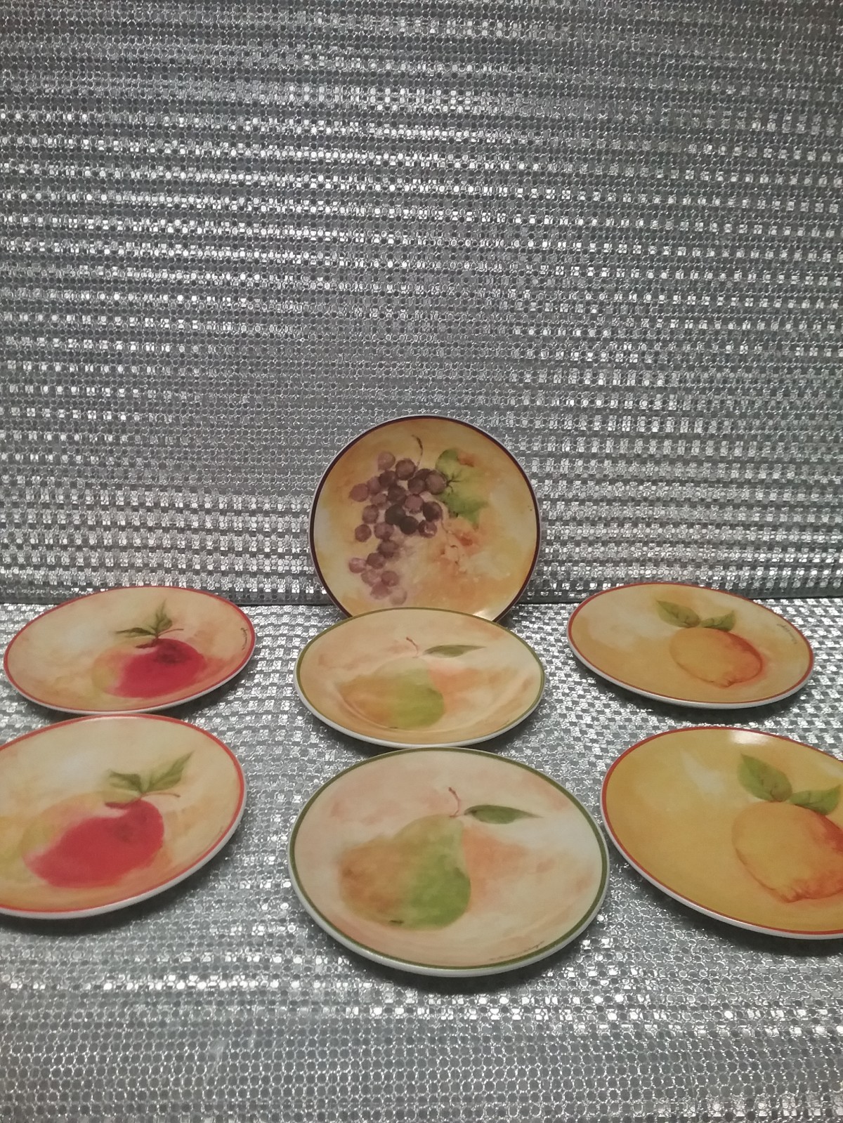 Vintage Giftco Susan Winget Mini Trinket Plate Set of 7 