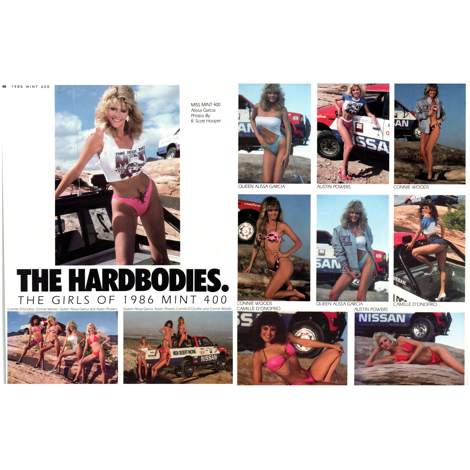 1986 PRINT AD The Hardbodies Girls Of MINT 400 80's Bikini Pinup Off-Road Race