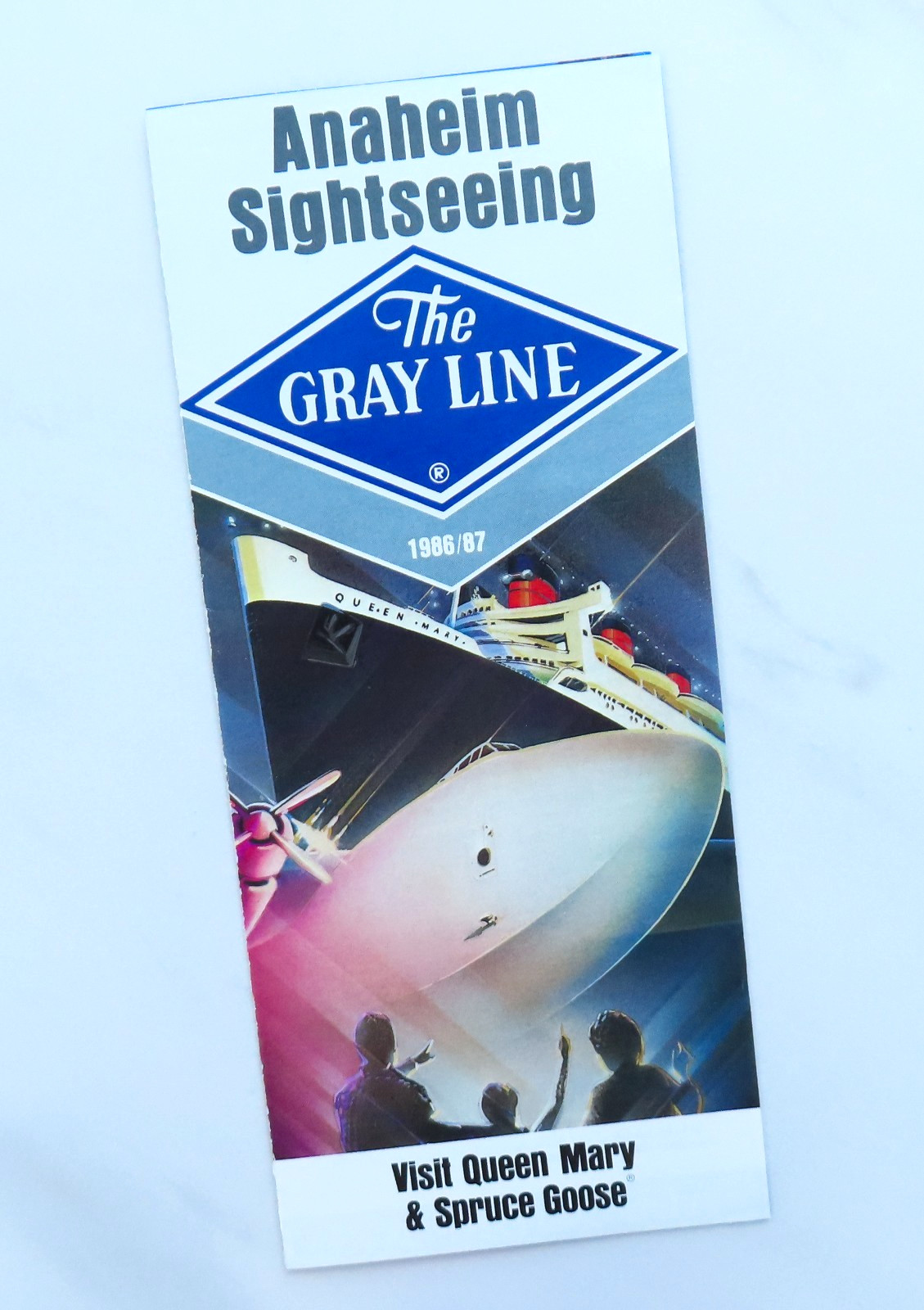 Gray Line Anaheim Sightseeing Travel Brochure Vintage 80s Tour Bus California Gray Line Anaheim Sightseeing Travel Brochure Vintage 80s Tour Bus California