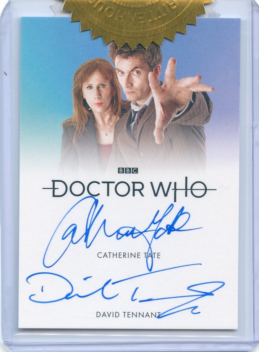 RARE VHTF Doctor Who S5-7 Dual Autograph Card David Tennant and Catherine Tate