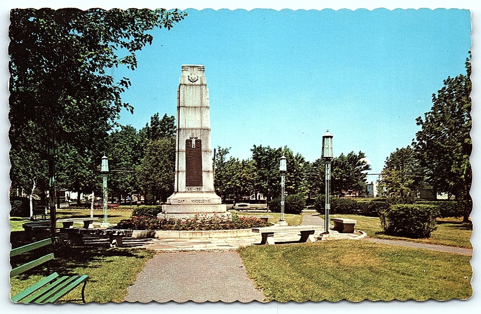 Cap-de-la-Madeleine, Quebec Pioneers Memorial Postcard Cap-de-la-Madeleine, Quebec Pioneers Memorial Postcard