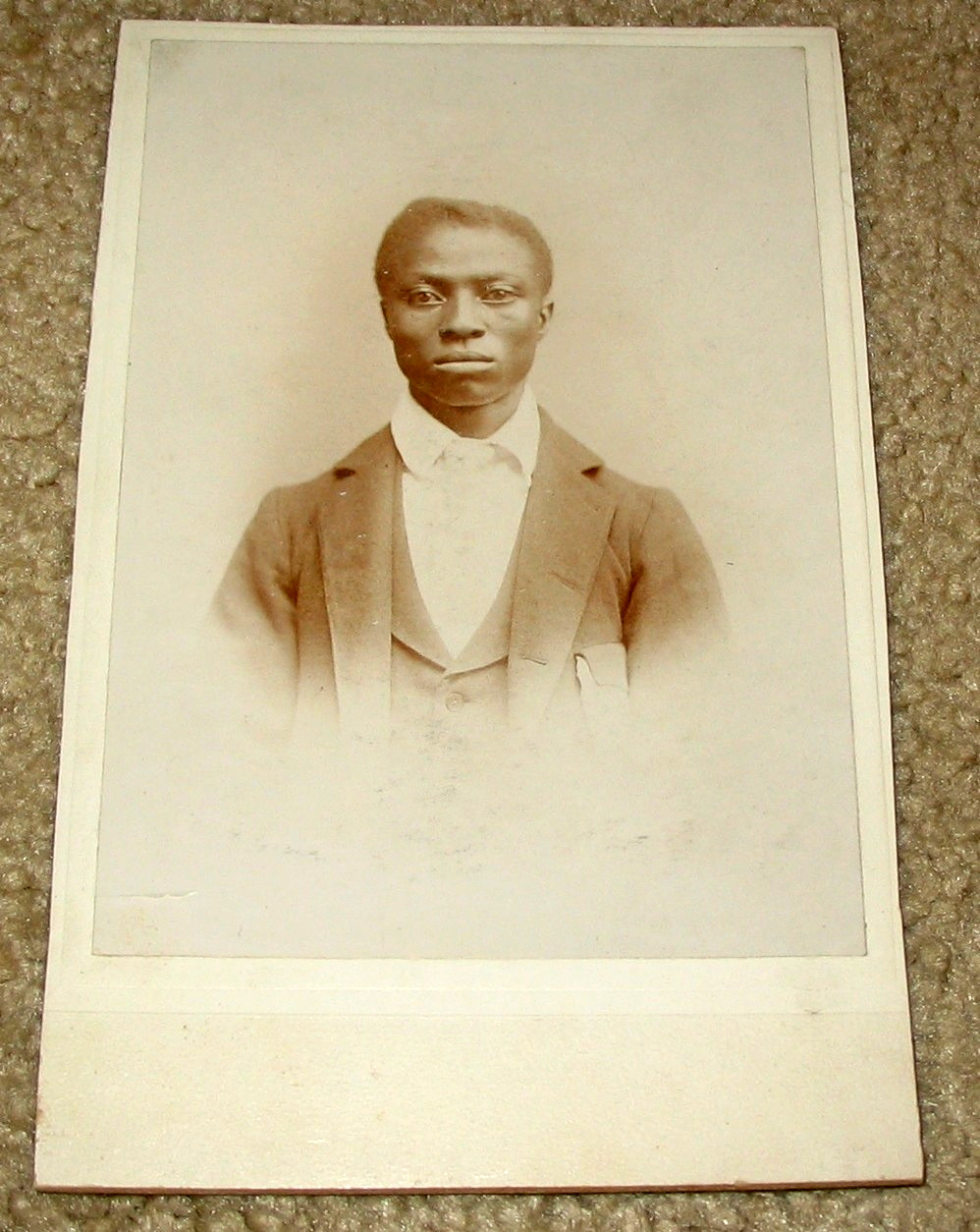 dentified Cabinet Card Photo Of Handsome Black African American Man dentified Cabinet Card Photo Of Handsome Black African American Man