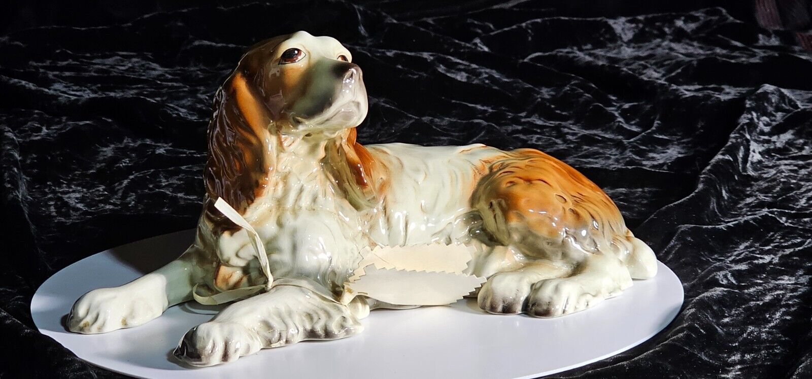 Antique Goldschlager Cocker Spaniel Porcelain Dog Figurine