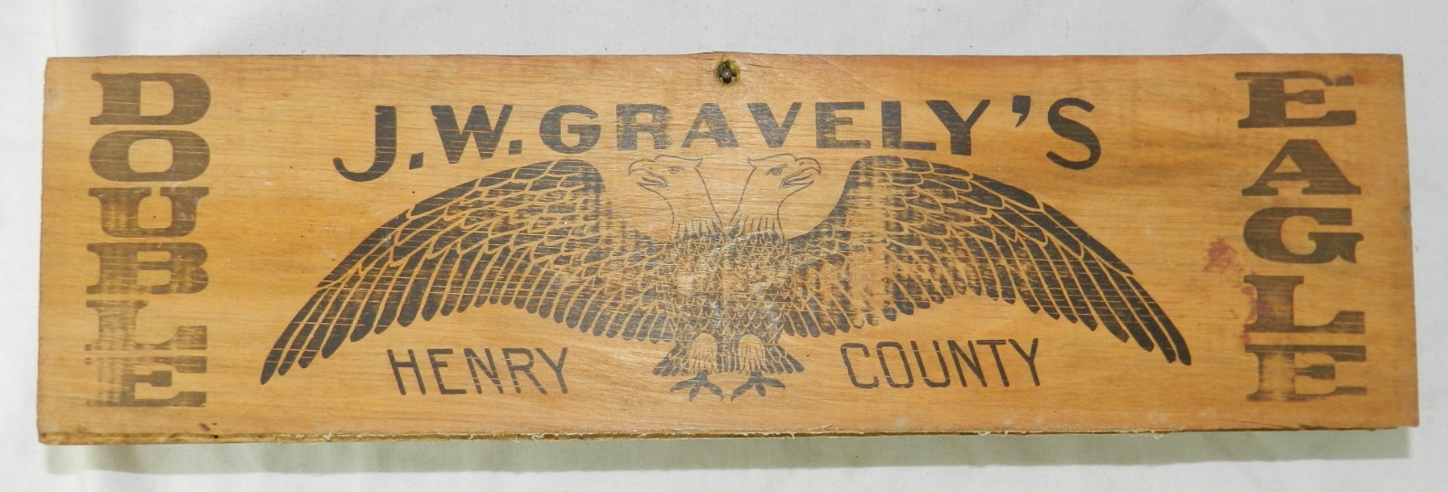 Vintage J.W. Gravely's Double Eagle Tobacco Box - 12 5/8