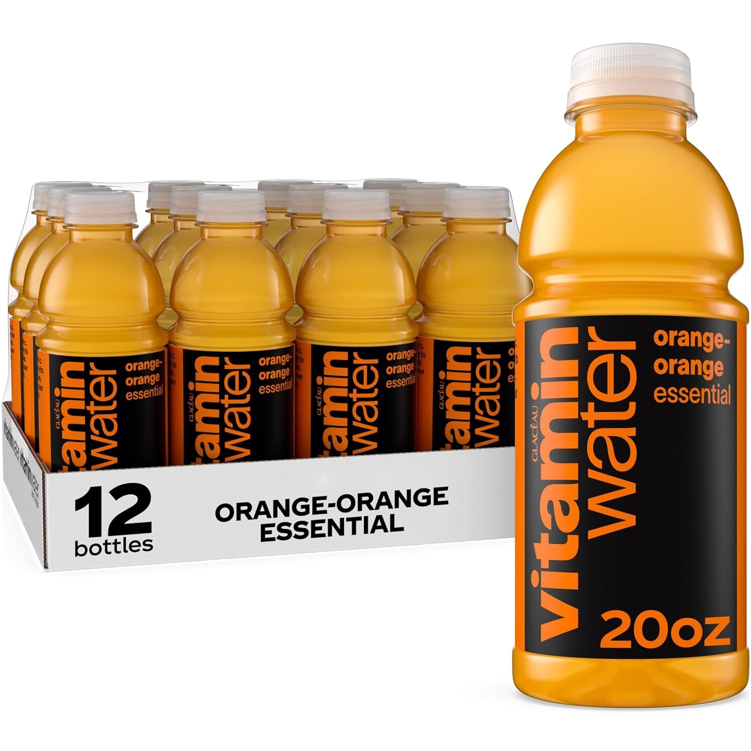 vitaminwater Essential Orange-Orange, Flavored Water Beverage, 20 fl oz Bottles, vitaminwater Essential Orange-Orange, Flavored Water Beverage, 20 fl oz Bottles,