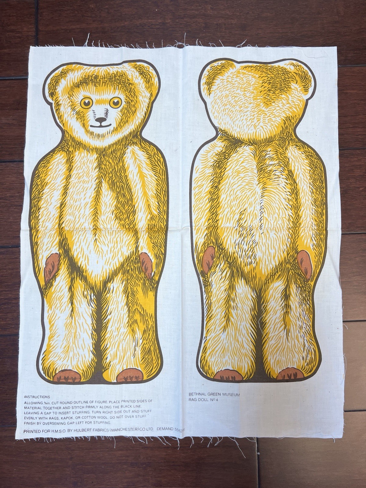 Vintage Teddy Bear Cut and Sew Panel: Bethnal Green Museum, Rag Doll No 4 Vintage Teddy Bear Cut and Sew Panel: Bethnal Green Museum, Rag Doll No 4