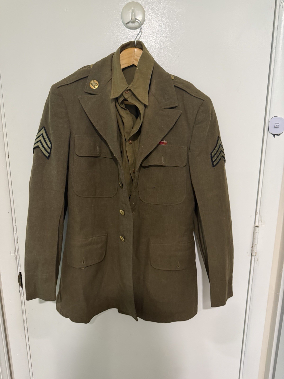 WWII Named US Army Infantry Uniform Grouping Named Coat Shirt Lot Research Proj