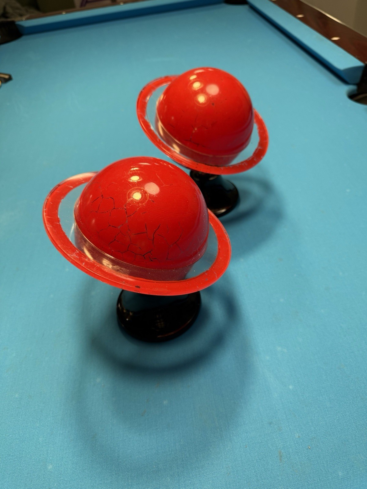 Antique Houze Style Saturn Lamps Pair