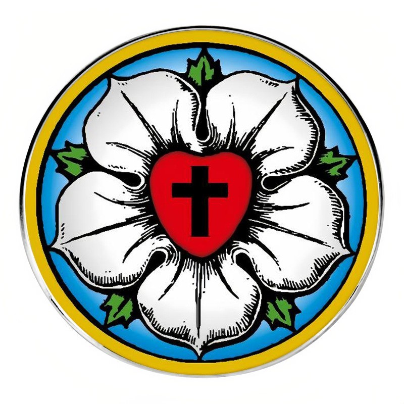 10X Lutheran Church Religion Sect Christian Seal Insignia Luther Rose Lapel Pin