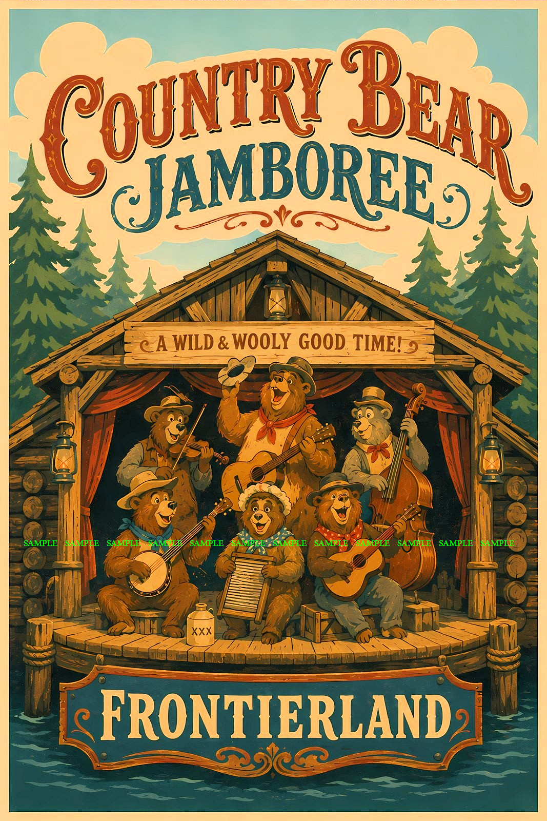 Disney Country Bear Jamboree Frontierland 11 x 17 Poster Disney Magic Kingdom Disney Country Bear Jamboree Frontierland 11 x 17 Poster Disney Magic Kingdom