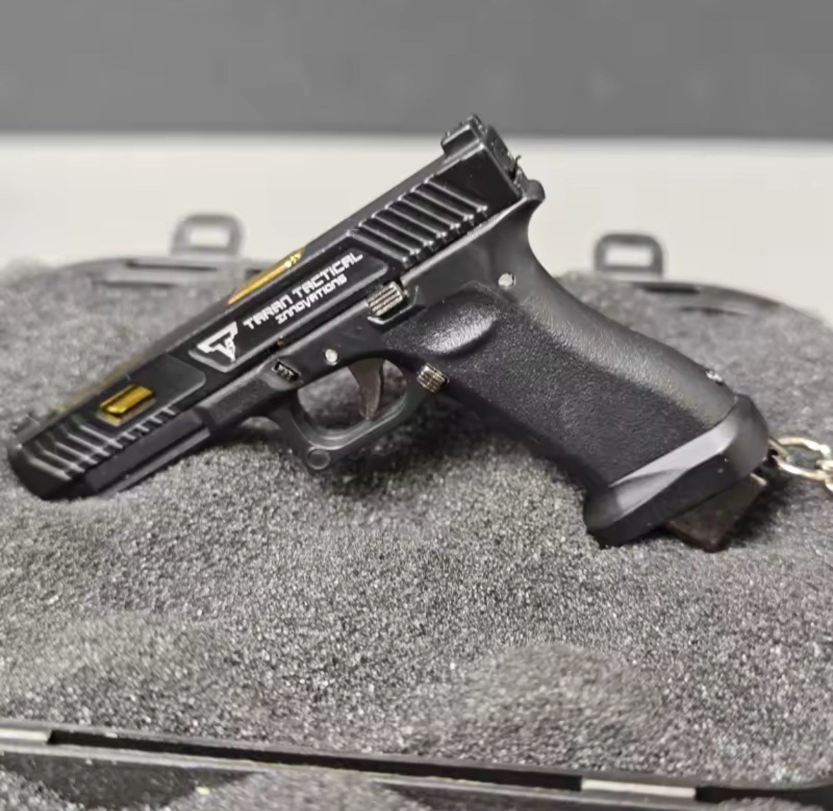 1:3 Scale Mini Gun TTI Replica - Realistic Slide And Magazine Action Keychain