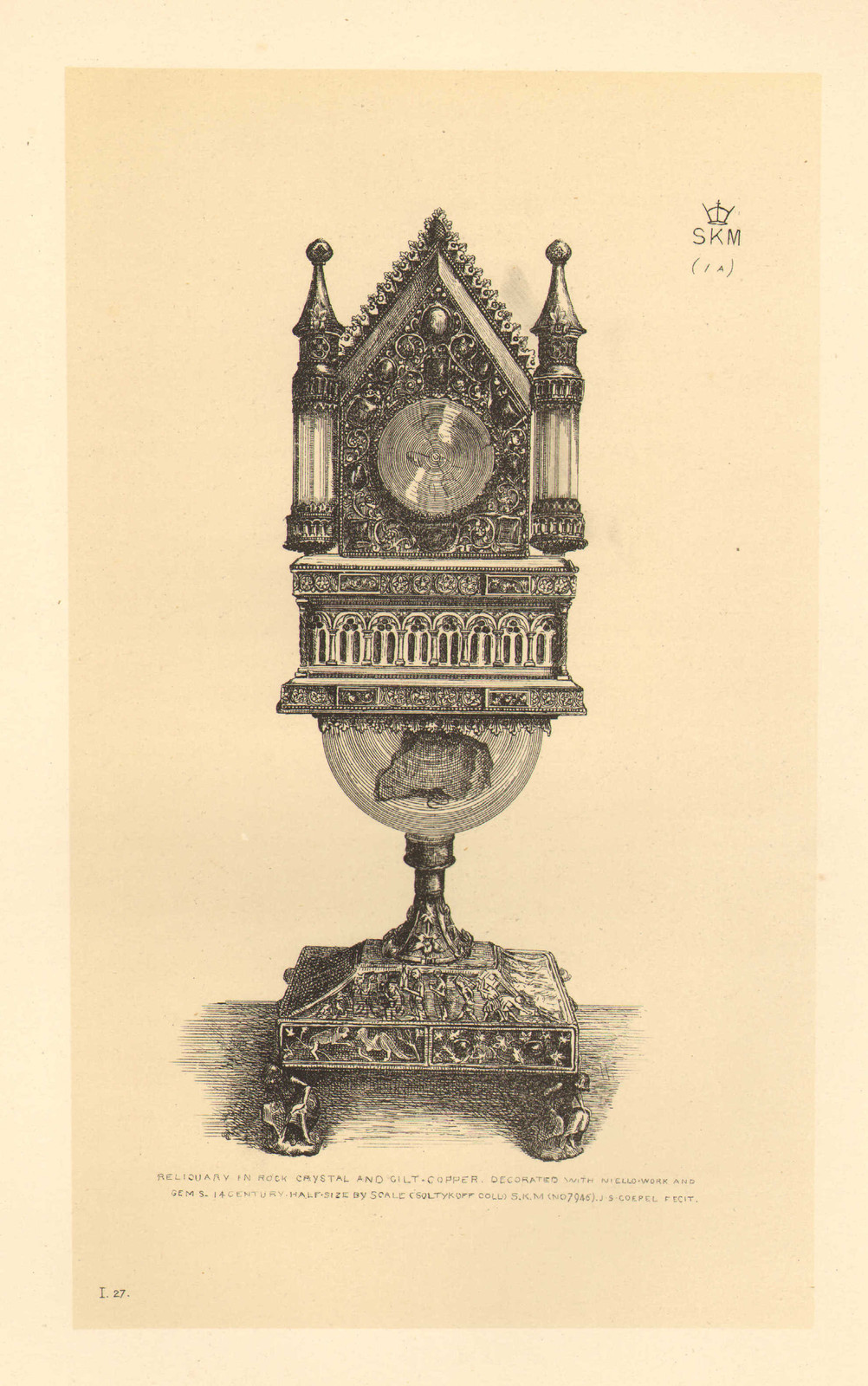 1881- 2 litho ( south kensington museum ) reliquary rock crystal .14th century 1881- 2 litho ( south kensington museum ) reliquary rock crystal .14th century