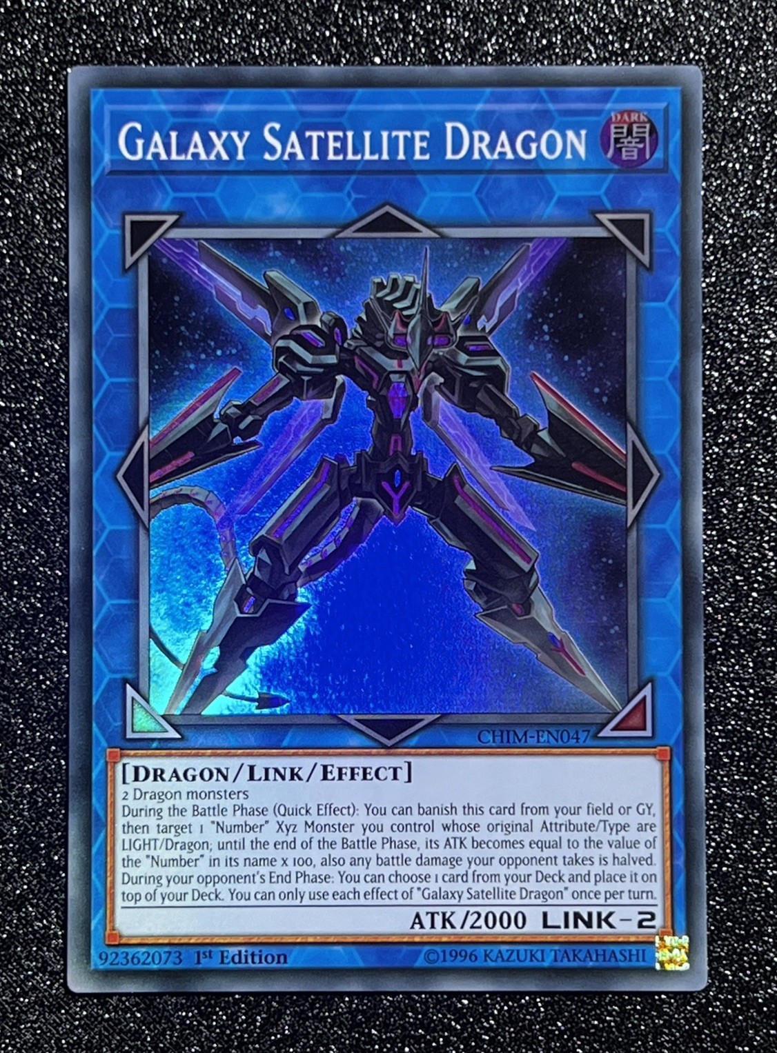Galaxy Satellite Dragon | CHIM-EN047 | Super Rare | 1st Edition | YuGiOh | Mint