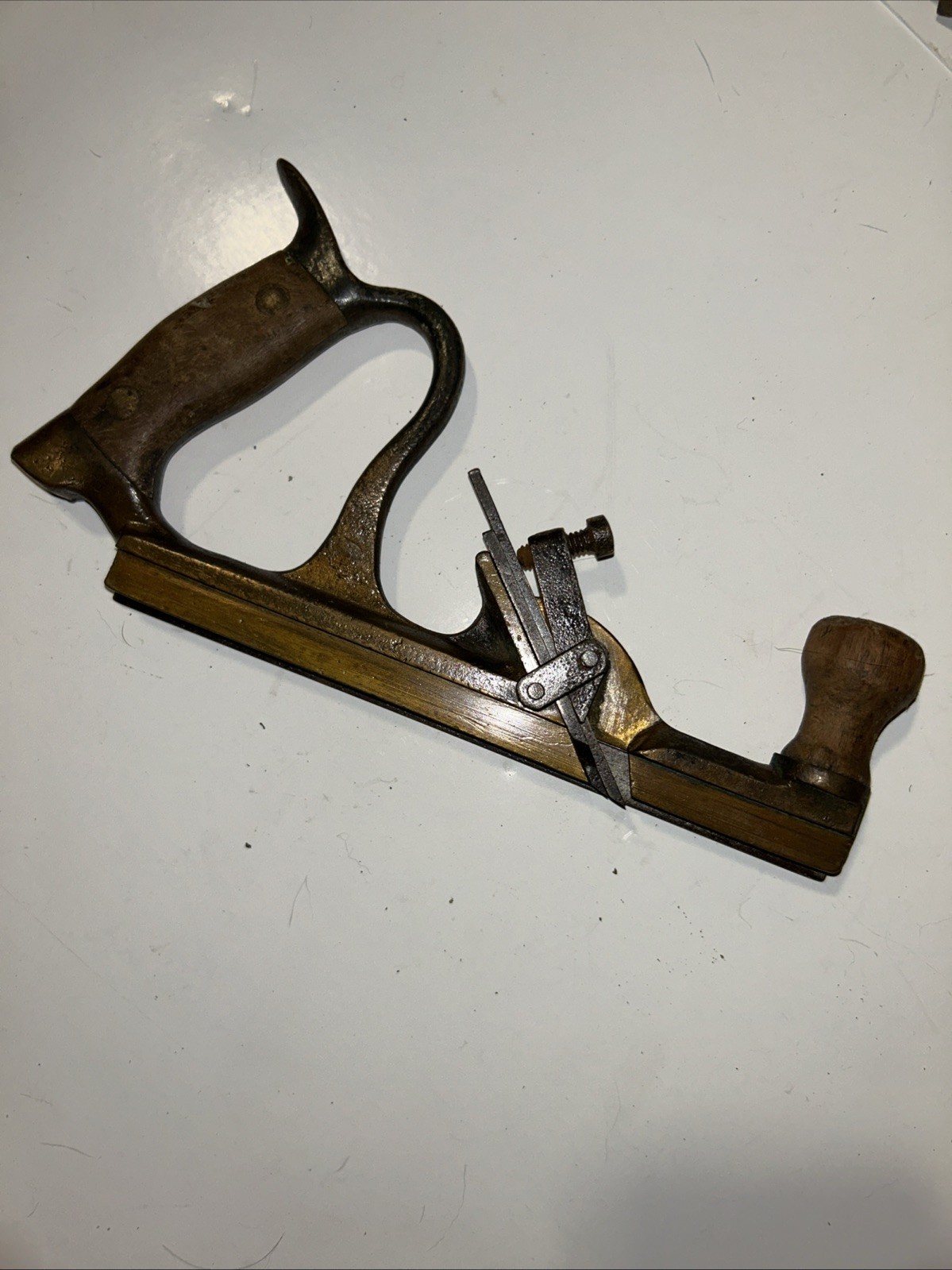 Antique Unmarked Brass Grooving Plane (Good Used Condition) Antique Unmarked Brass Grooving Plane (Good Used Condition)