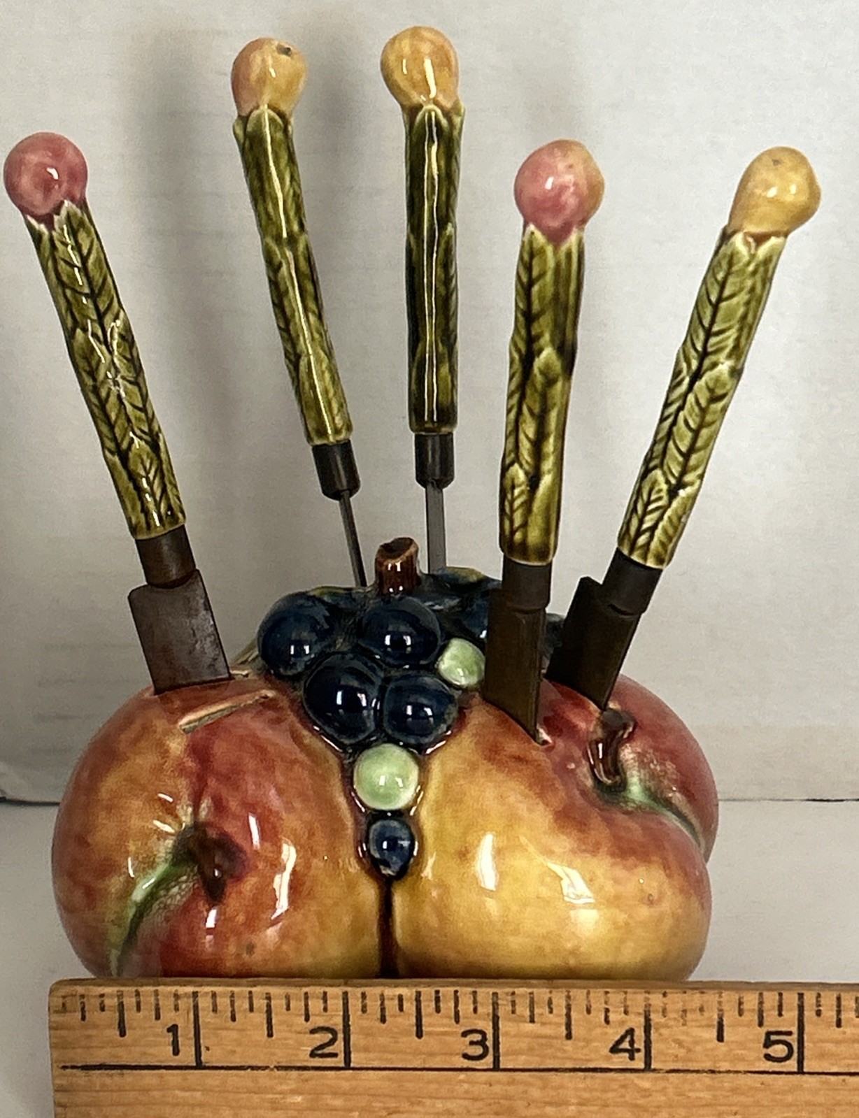 Rare 5 STAHL BRONCE Bronze Fruit Knives Handles Antique Germany(B-U) Rare 5 STAHL BRONCE Bronze Fruit Knives Handles Antique Germany(B-U)