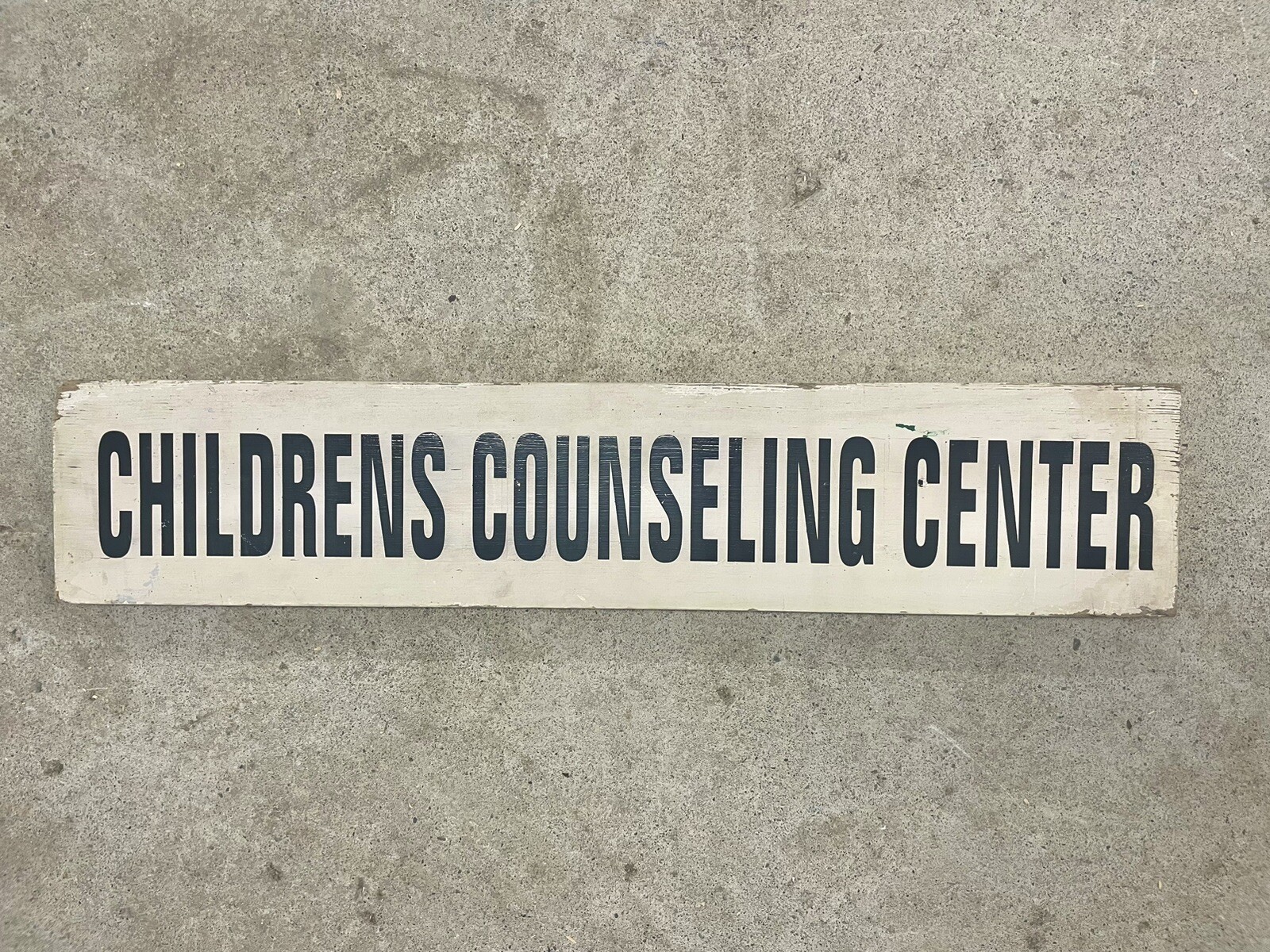 90s Childrens Counseling WOODEN SIGN 35x7x1 INCHES Painted w/ Vinyl Lettering