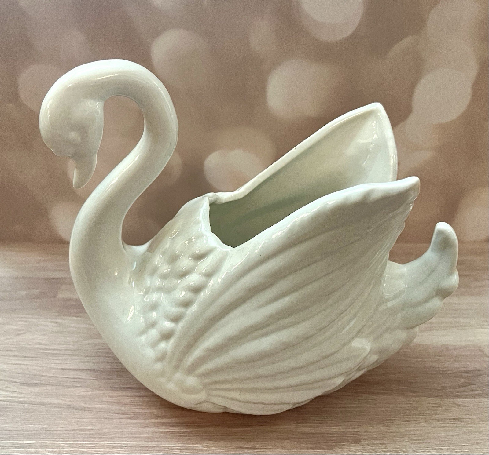 VTG Swan Planter Vase Ceramic Pottery Cream White Bird Planter Cottage Core VTG Swan Planter Vase Ceramic Pottery Cream White Bird Planter Cottage Core