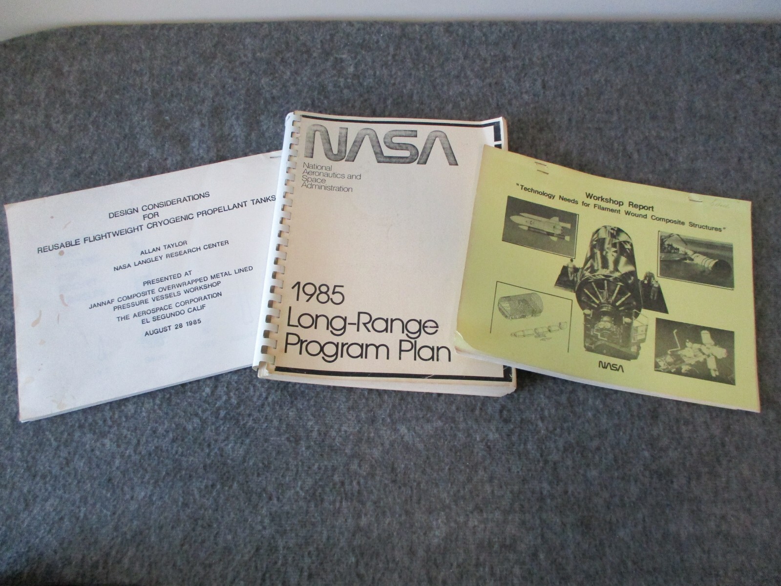 NASA MSFC SPACE SHUTTLE LONG RANGE PROGRAM PLAN+CRYOGENIC & TECH REPORTS 1984-85 NASA MSFC SPACE SHUTTLE LONG RANGE PROGRAM PLAN+CRYOGENIC & TECH REPORTS 1984-85