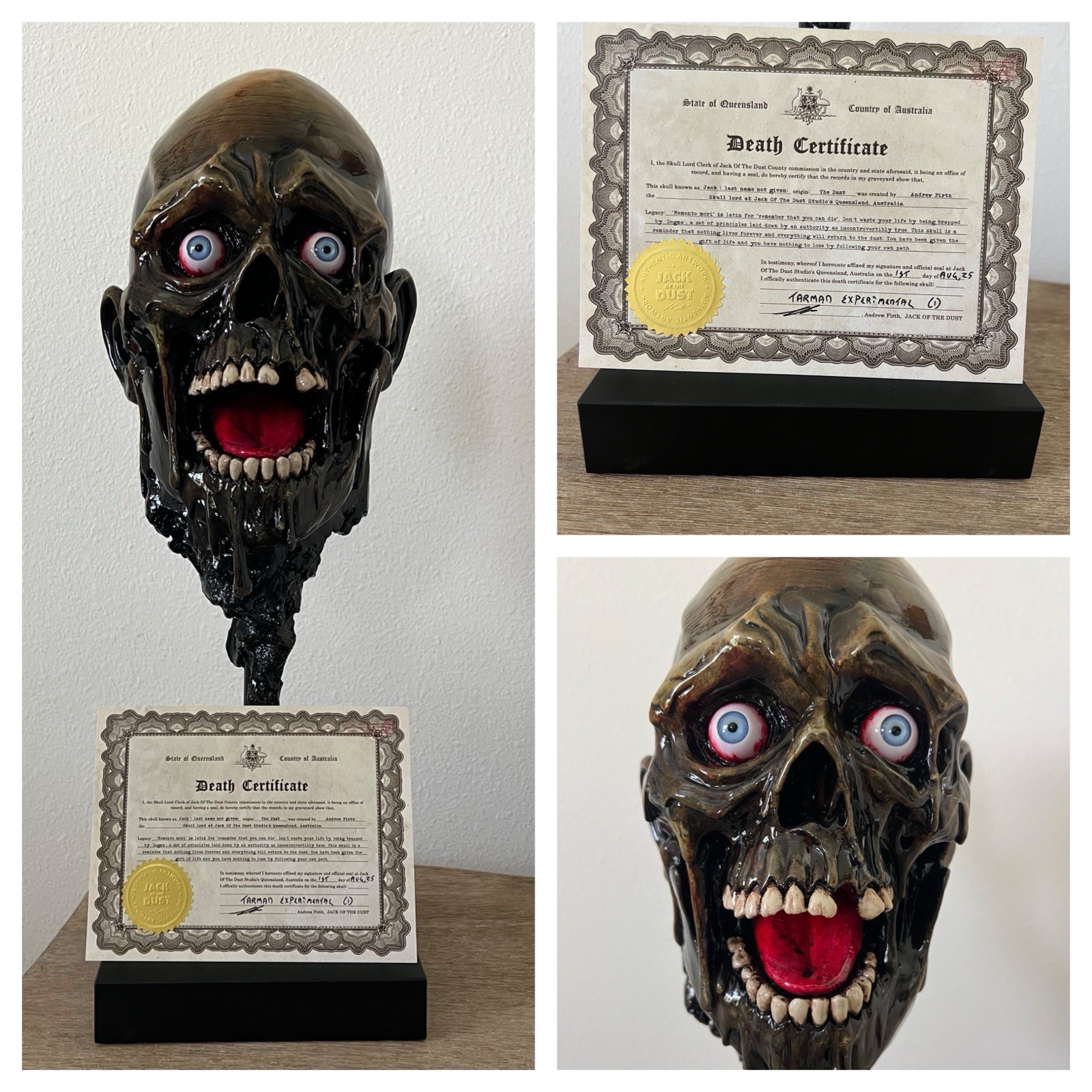 Jack of the Dust Tarman Bust - Experimental Paint #1 One‑of‑a‑Kind Horror Art Jack of the Dust Tarman Bust - Experimental Paint #1 One‑of‑a‑Kind Horror Art