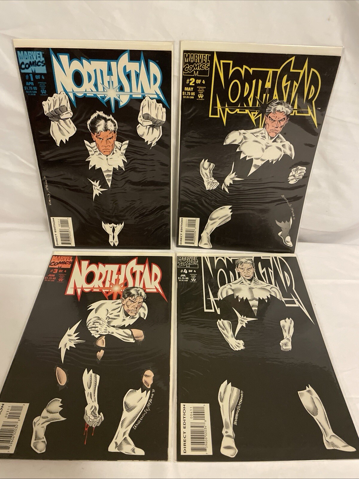 Northstar 1-4 COMPLETE SET 1994 Marvel Comics Alpha Flight X-Men