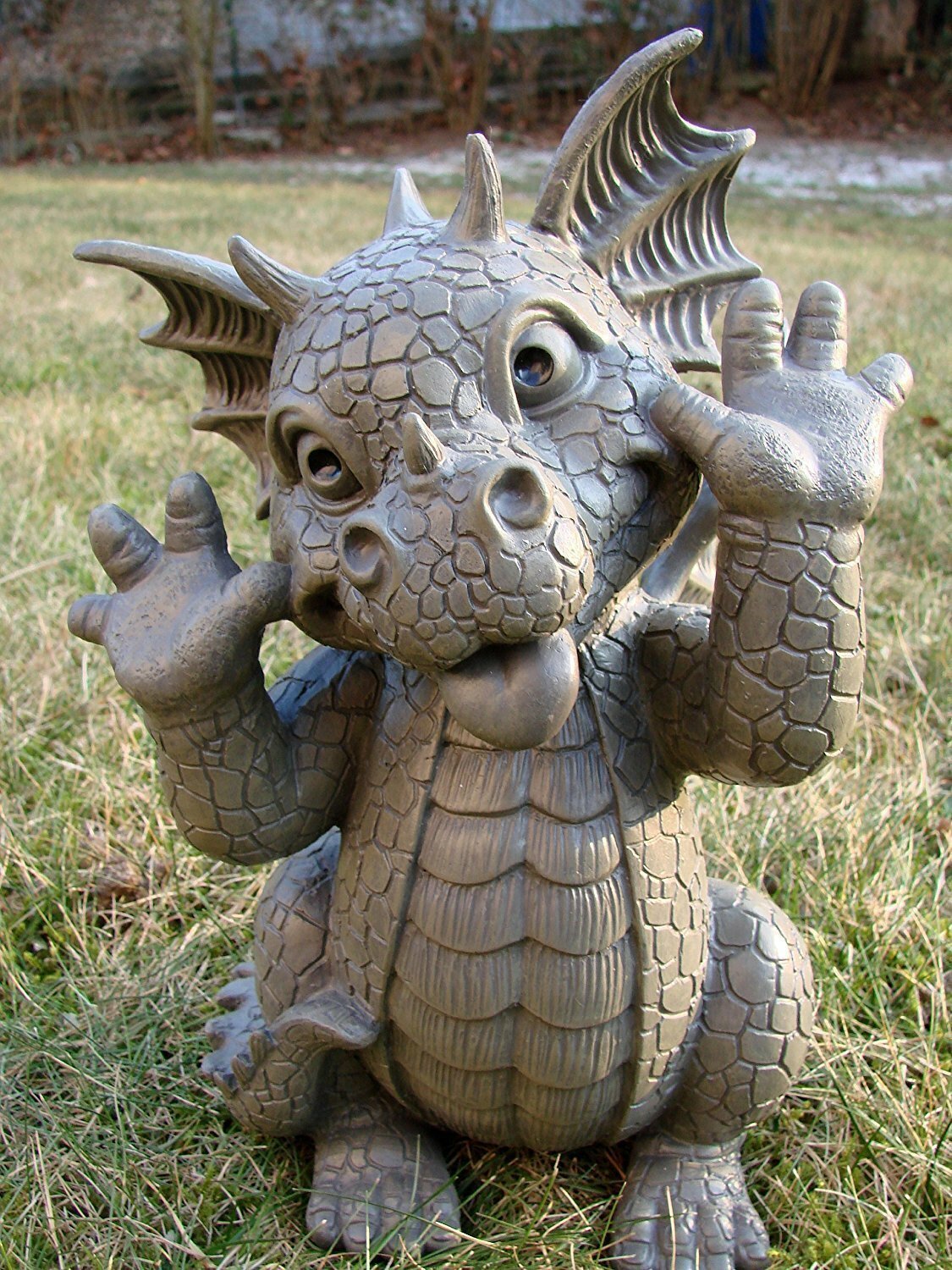 Ebros Whimsical Garden Dragon Making Funny Faces Statue 10.25 Ebros Whimsical Garden Dragon Making Funny Faces Statue 10.25
