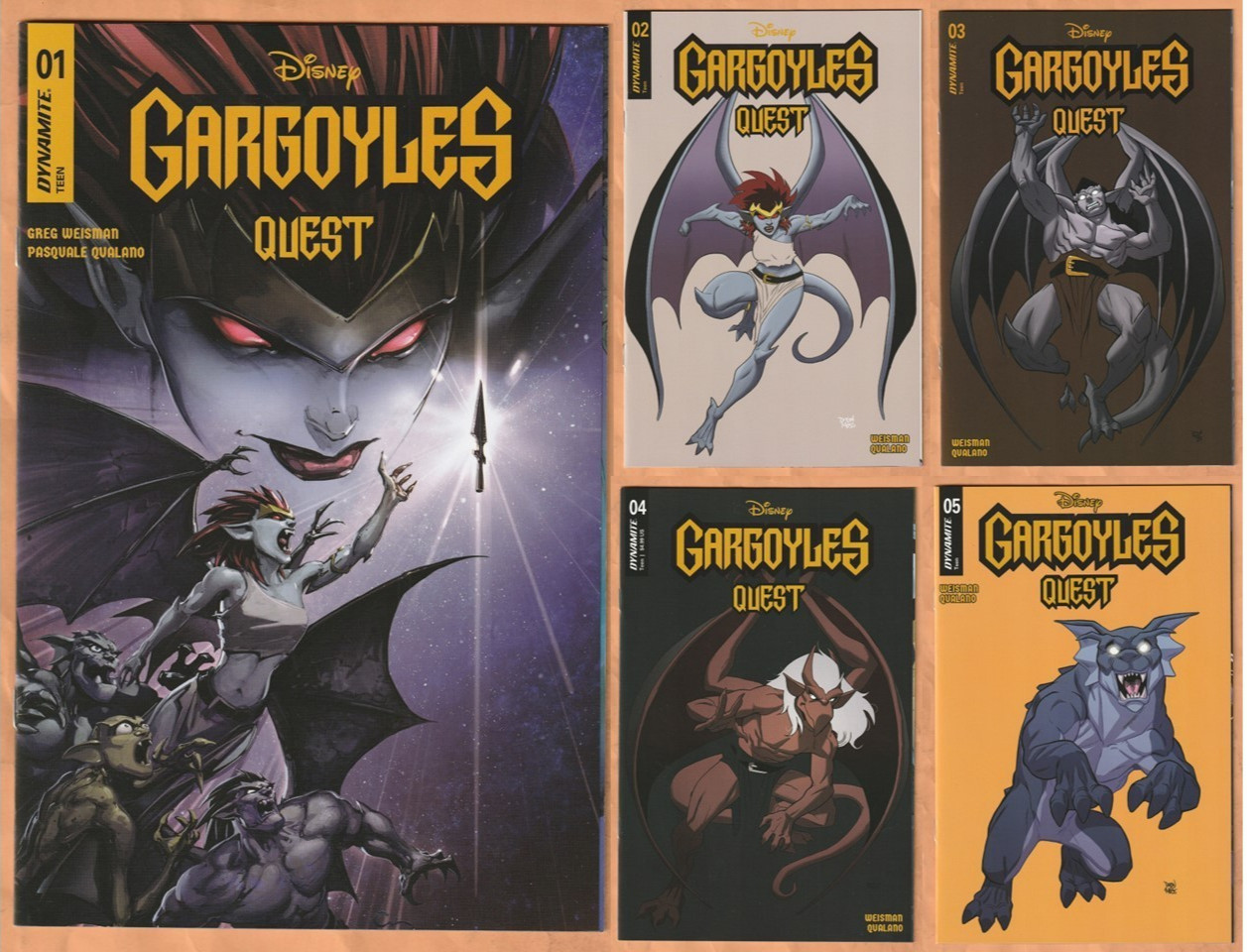 Dynamite Disney GARGOYLES: QUEST No. 1 2 3 4 5 (2024) Complete Set Dynamite Disney GARGOYLES: QUEST No. 1 2 3 4 5 (2024) Complete Set