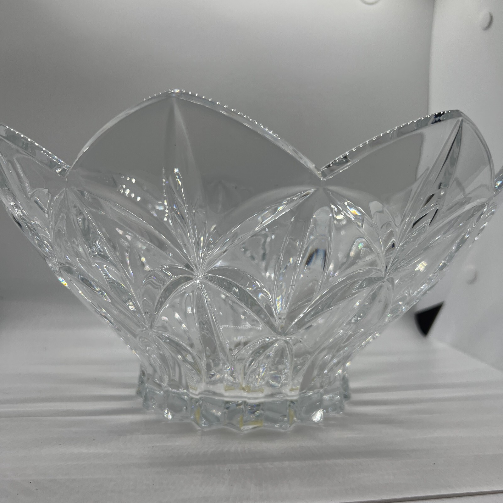 Lenox SHOOTING STAR Centerpiece Bowl Large Round Glass crystal large heavy