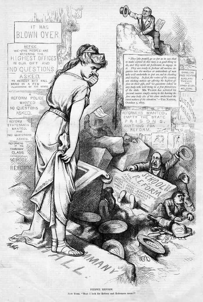 TAMMANY HALL SCHOOL REFORM POLICE, TWEED, SWEENY, JUDGE