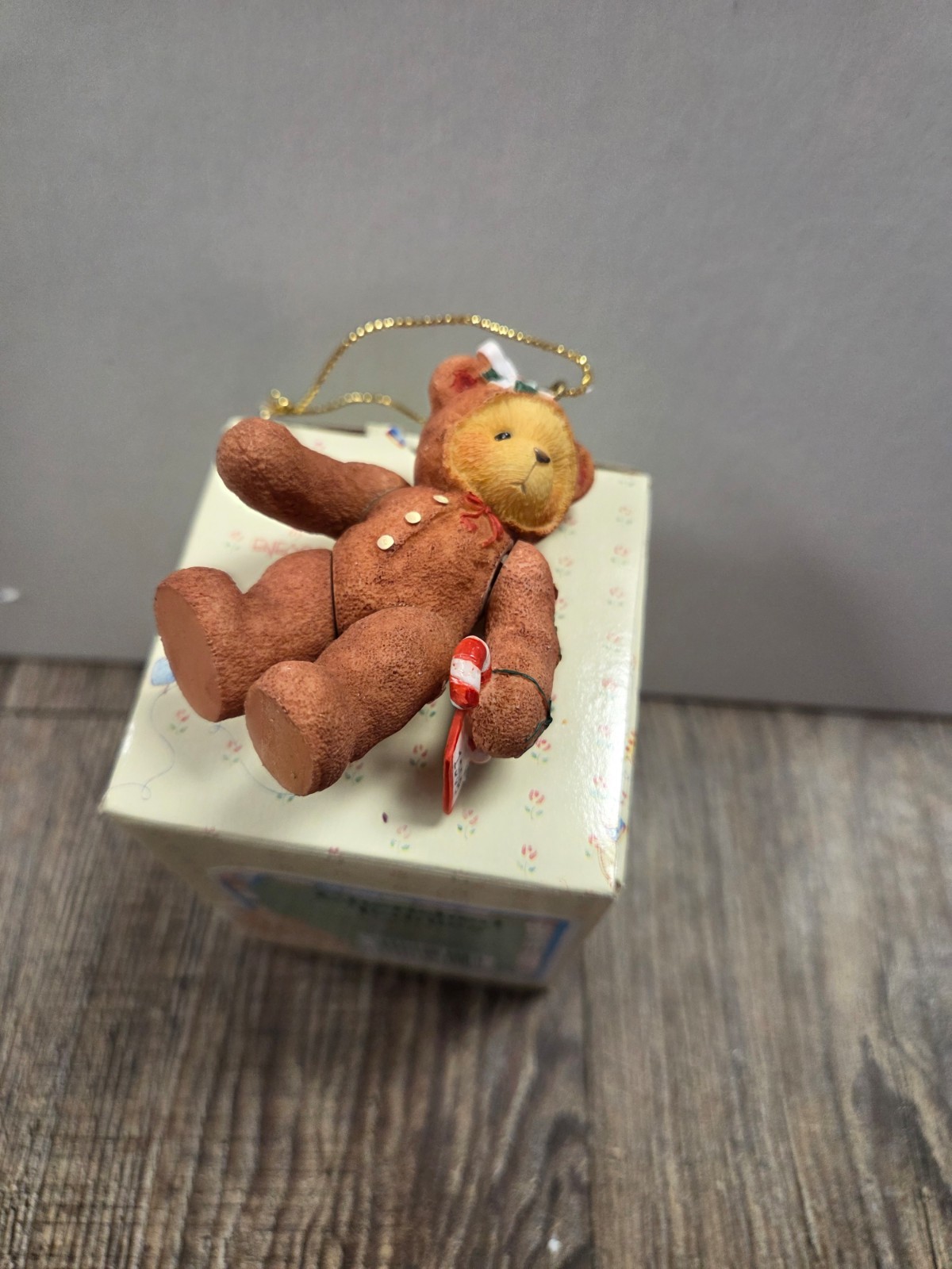 Cherished Teddies Gingerbread Movable Bear Hanging Ornament 352748 NEW 1998