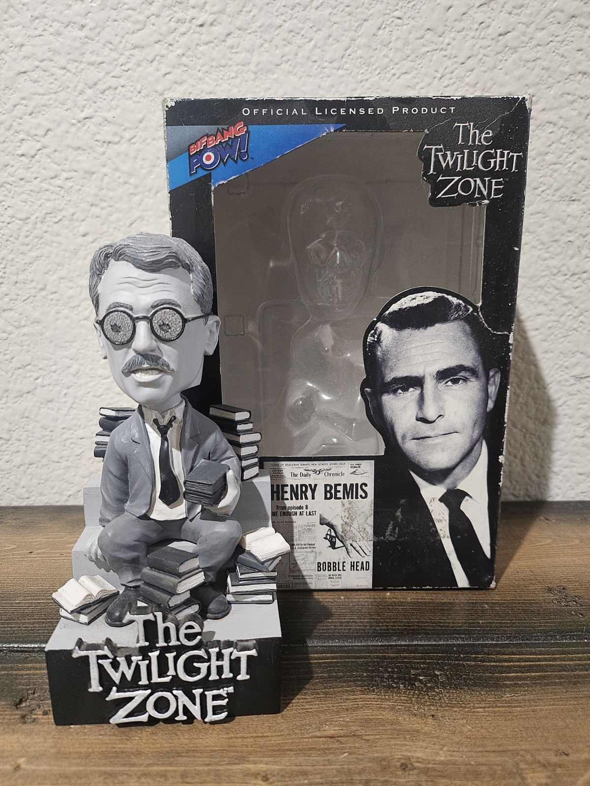 Twilight Zone Henry Bemis Bobble Head Bif Bang Pow 2012 Time Enough At Last RARE