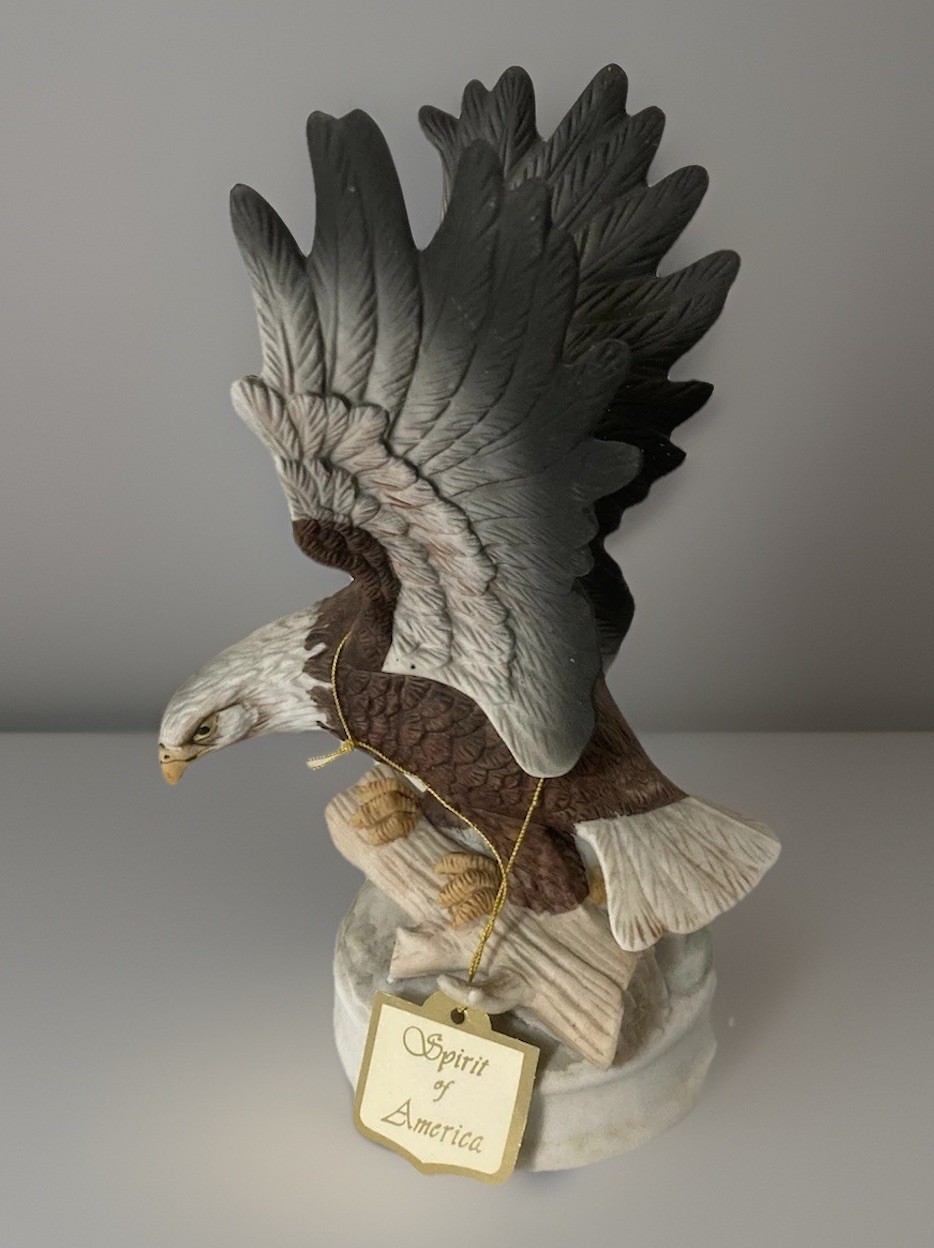 Vintage Bald Eagle “Spirit of America” Paul Sebastian Fine Porcelain Figurine
