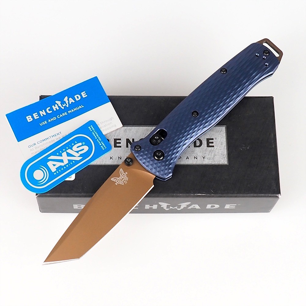 Benchmade 537FE-02 Bailout Crater Blue Aluminum CPM-M4 Tactical Folding Knives