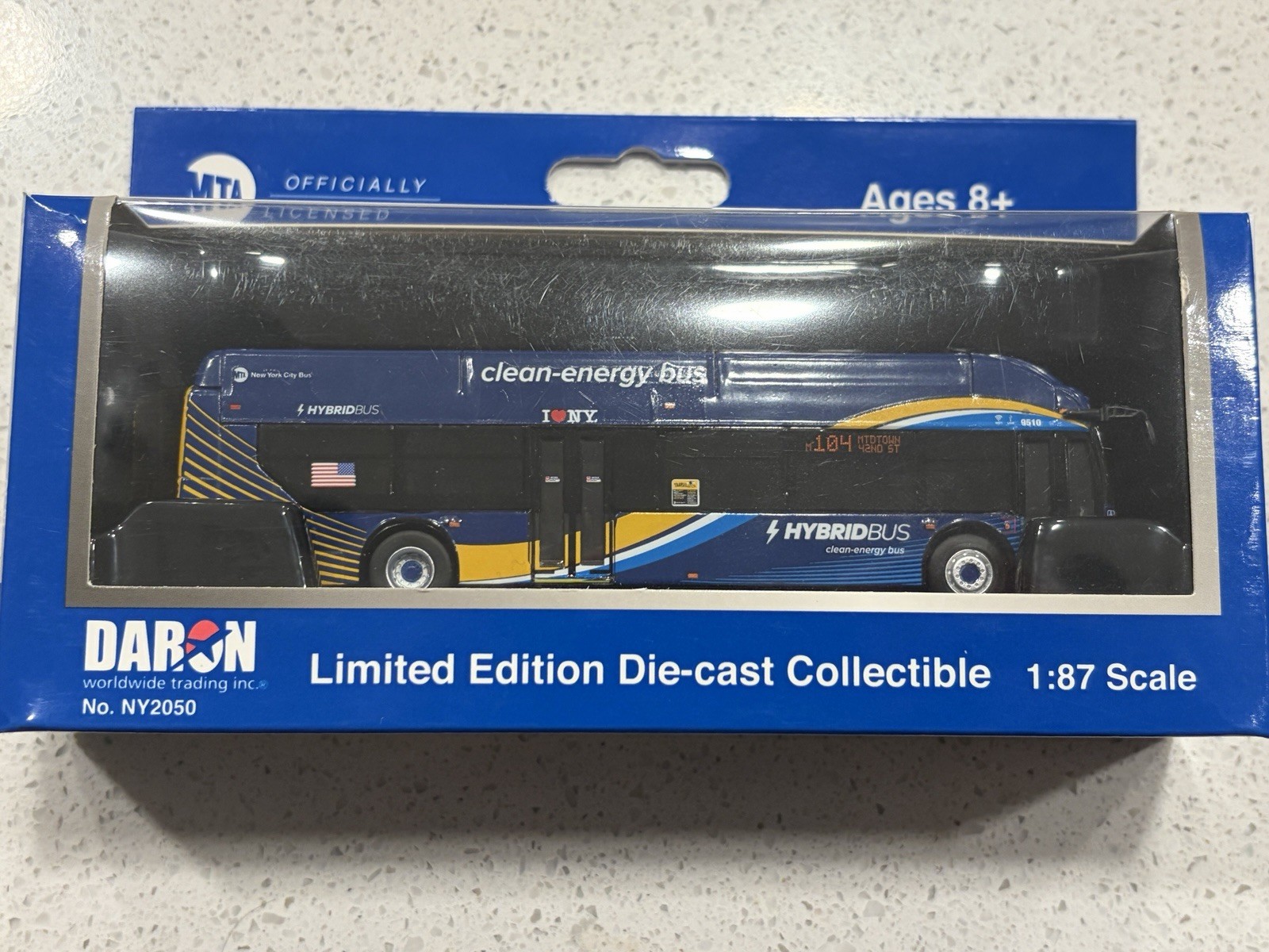 DARON MTA New Flyer Xcelsior Transit Electric Hybrid Bus HO Scale 1/87